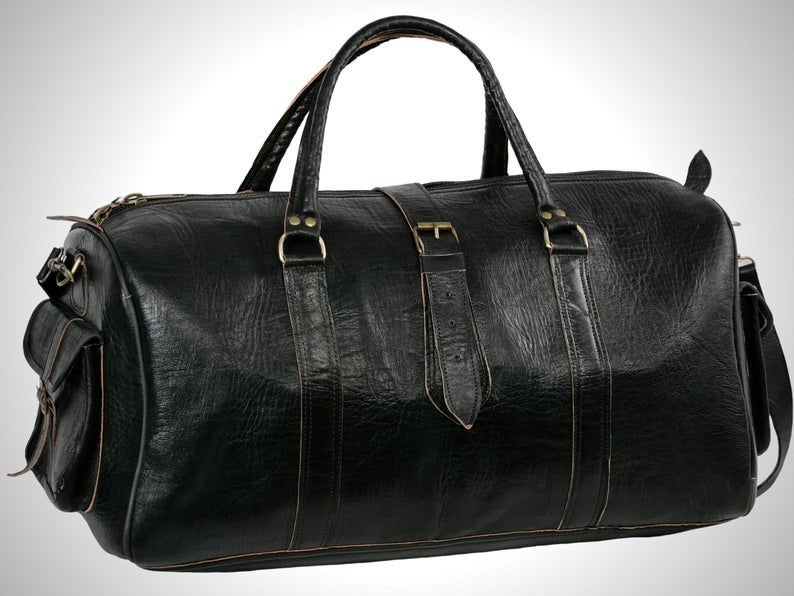 Weekender Travel bag Leather men's bag Large bag Leather duffle bag Luggage Cognac leather bag Men's gift